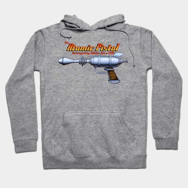 Retro Atomic Pistol Hoodie by SimonBreeze